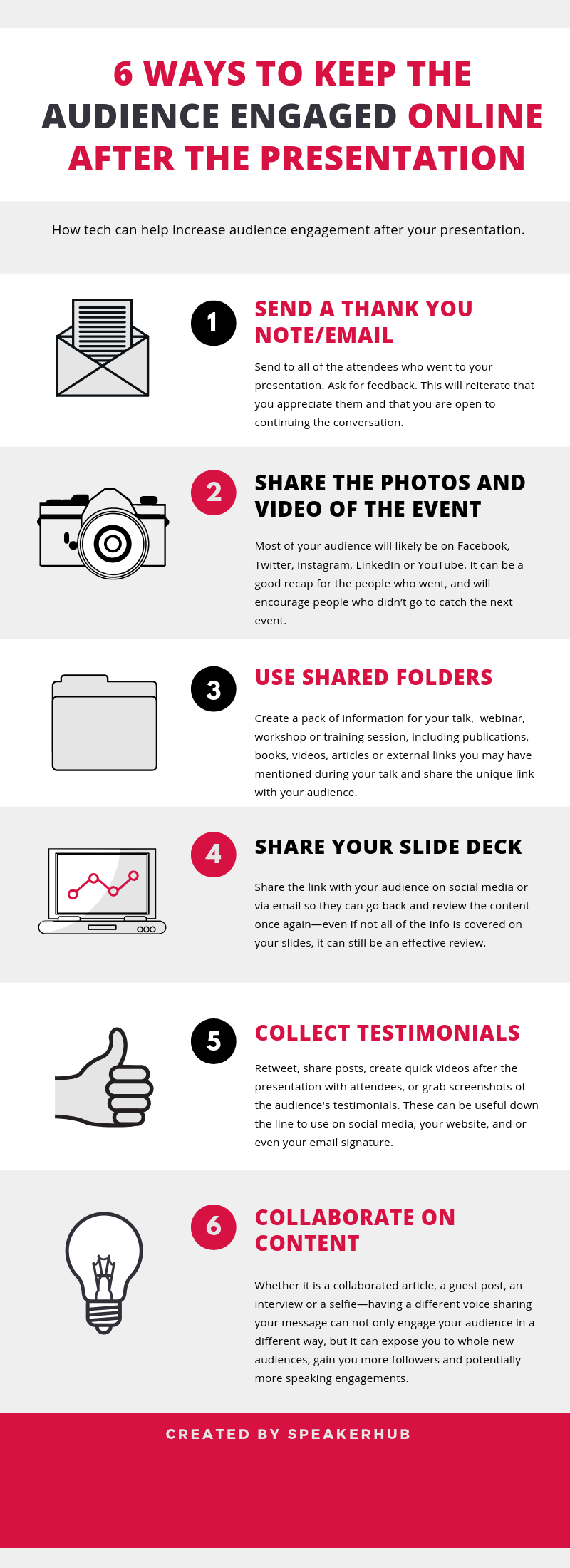 6 ways to keep the audience engaged online after the presentation