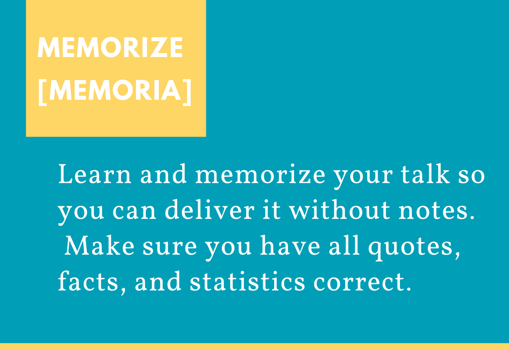 Learn and memorize your talk so you can deliver it without notes. 
