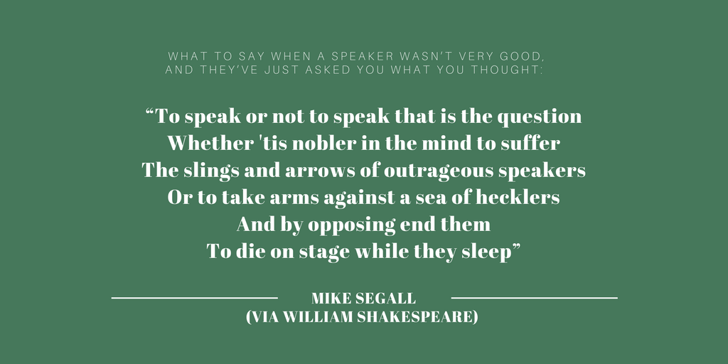 To speak or not to speak that is the question