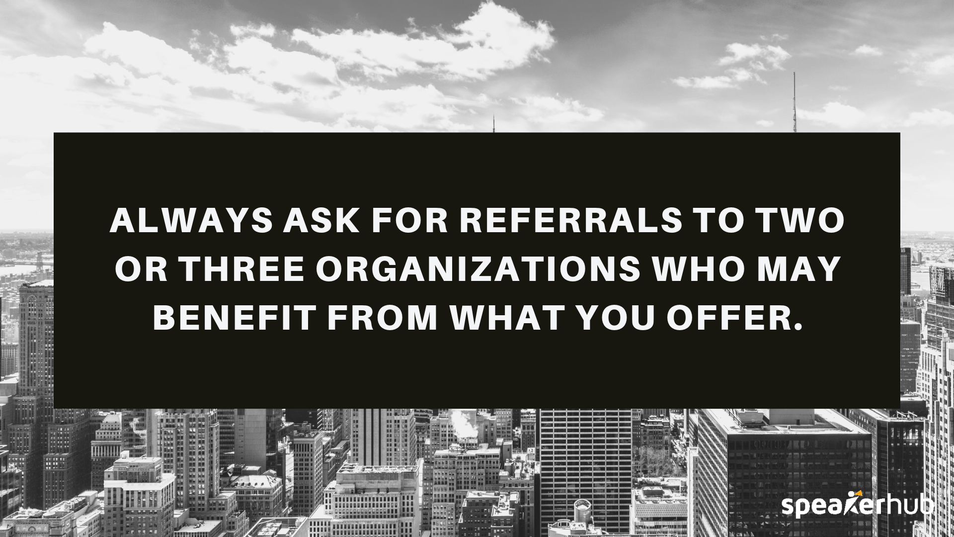 Ask for referrals_SpeakerHub