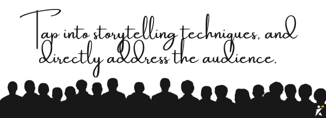 Directly addressing the audience