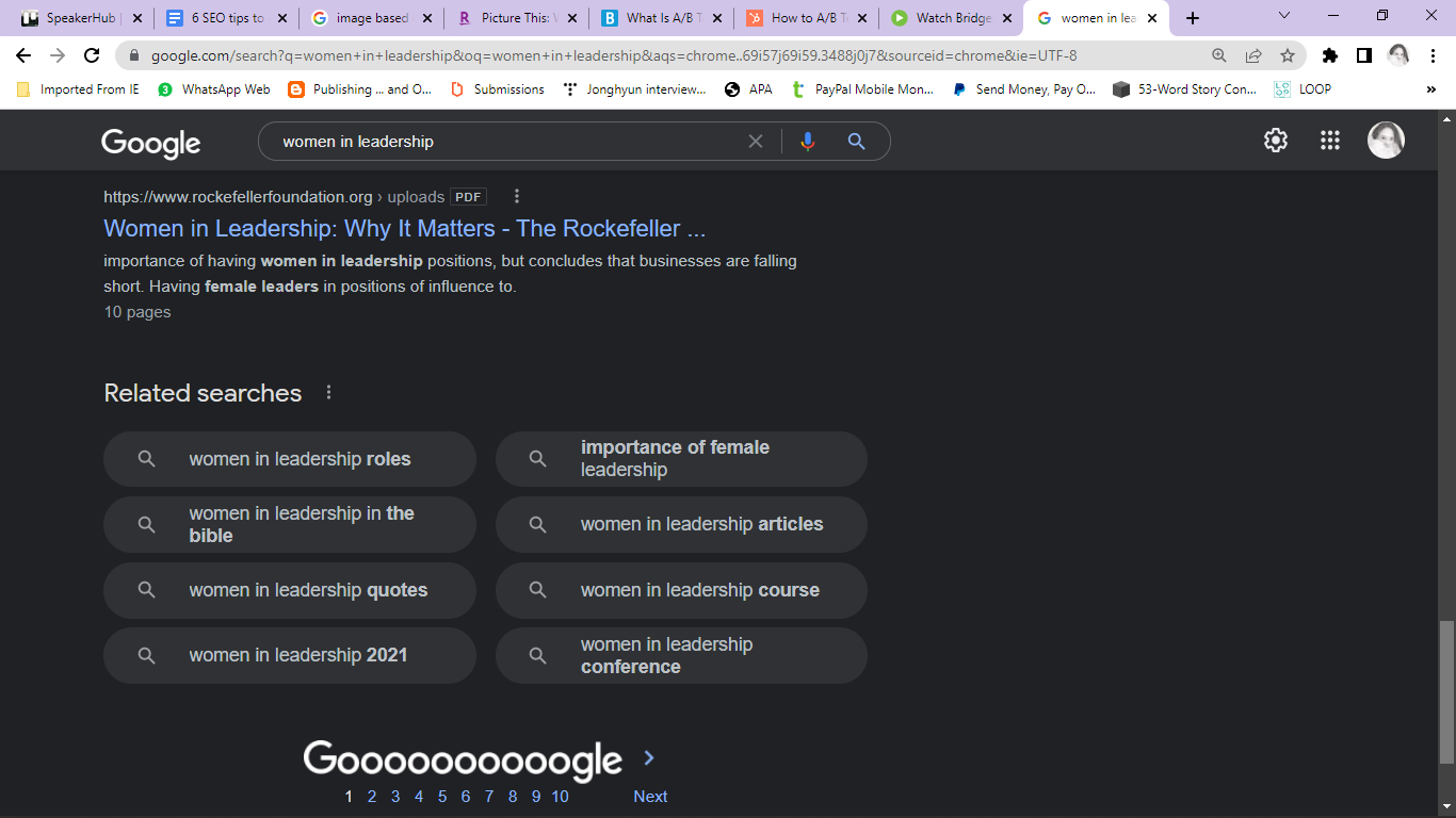 Google’s related searches