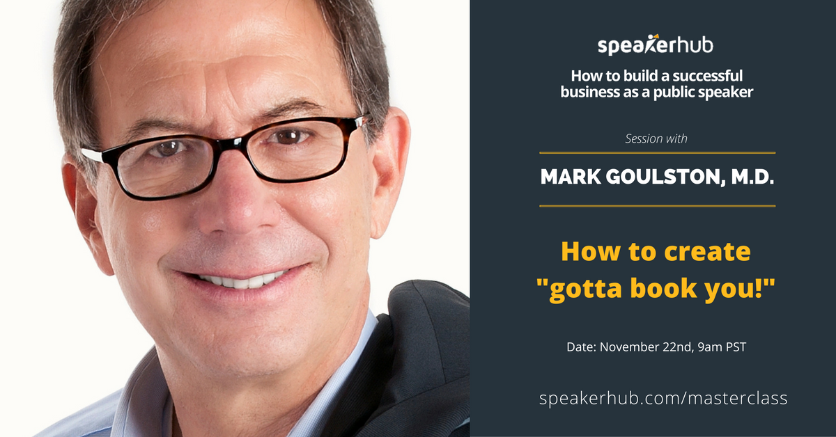 In this session, learn speaker, #1 best selling author, FBI hostage negotiation trainer, Dr. Mark Goulston's tips for causing an event planner or speaker booker to respond to you with: \"Whoa!\" + \"Wow!\" + \"Hmmm...\" + \"Yes!\" which add up to: \"Gotta book you