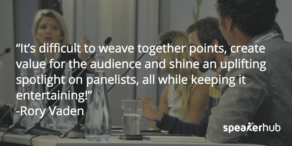 Expert Rory Vaden talks about how to be a great panel moderator