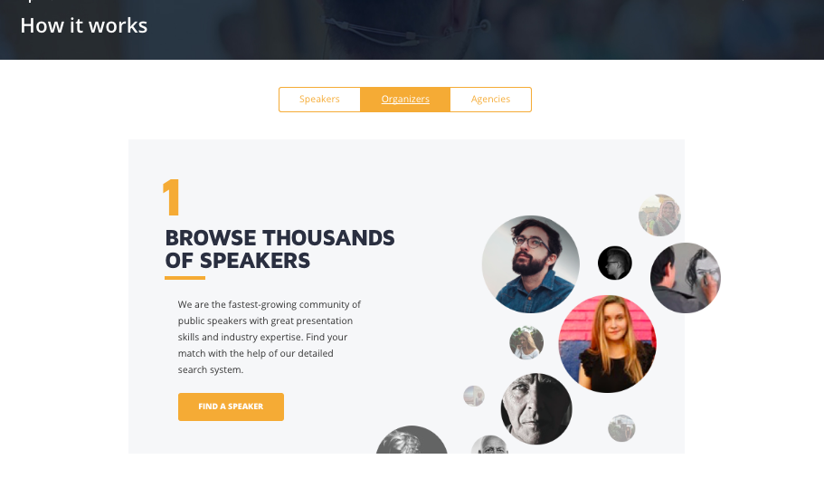 Organizers can post their “Call for speakers”, for free.