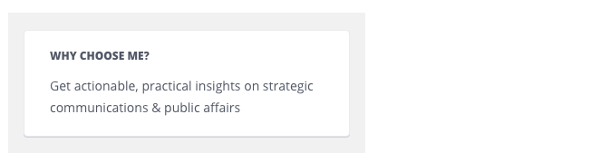 We added a “Why Choose Me?” box: in 90 characters, speak directly to the event organizer.