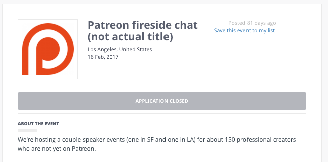 Patreon’s Fireside Chat