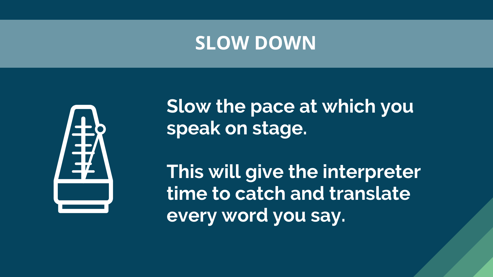 Slow things down_SpeakerHub