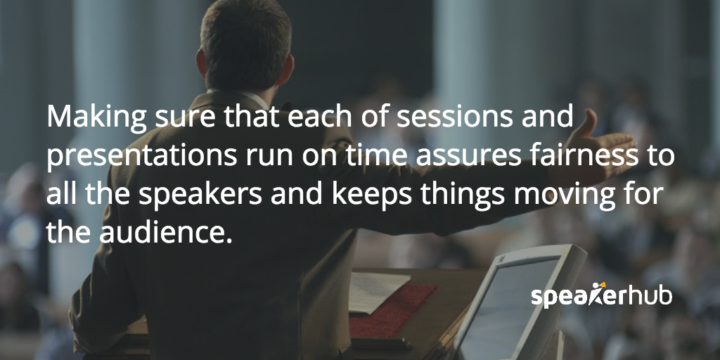 SpeakerHub Quote: keeping on time will mean your conference is a success
