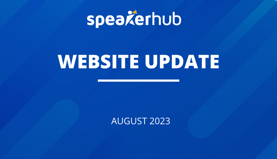 SpeakerHub Website Update White-Label