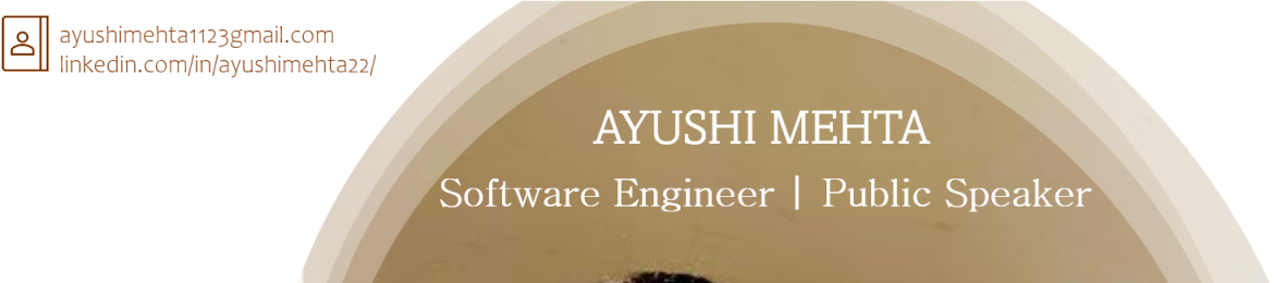 Ayushi Mehta's cover banner