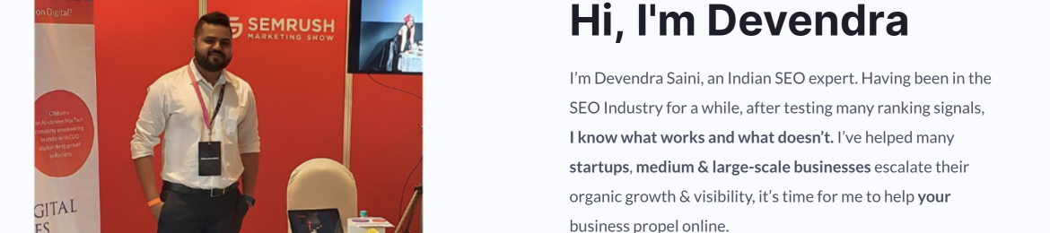 Devendra Saini's cover banner