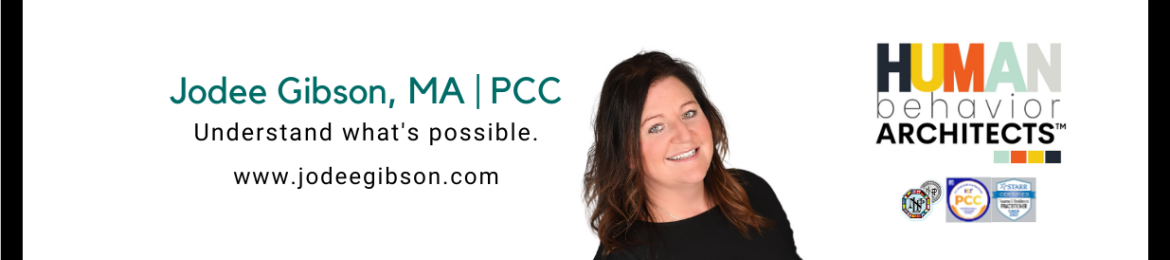 Jodee Gibson, MA, PCC's cover banner