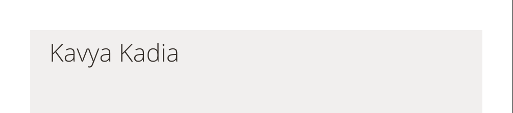 Kavya Kadia's cover banner