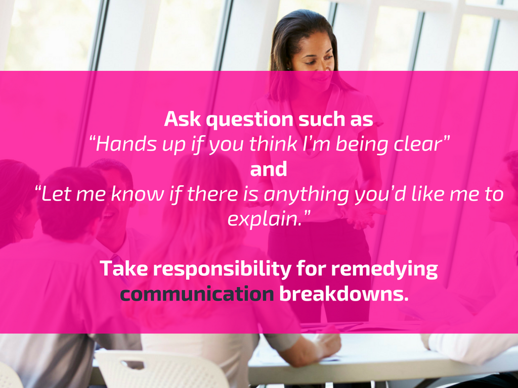 How to counteract blank looks